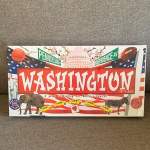 Washington In A Box Real Estate Property Political Monopoly Board Game Sealed